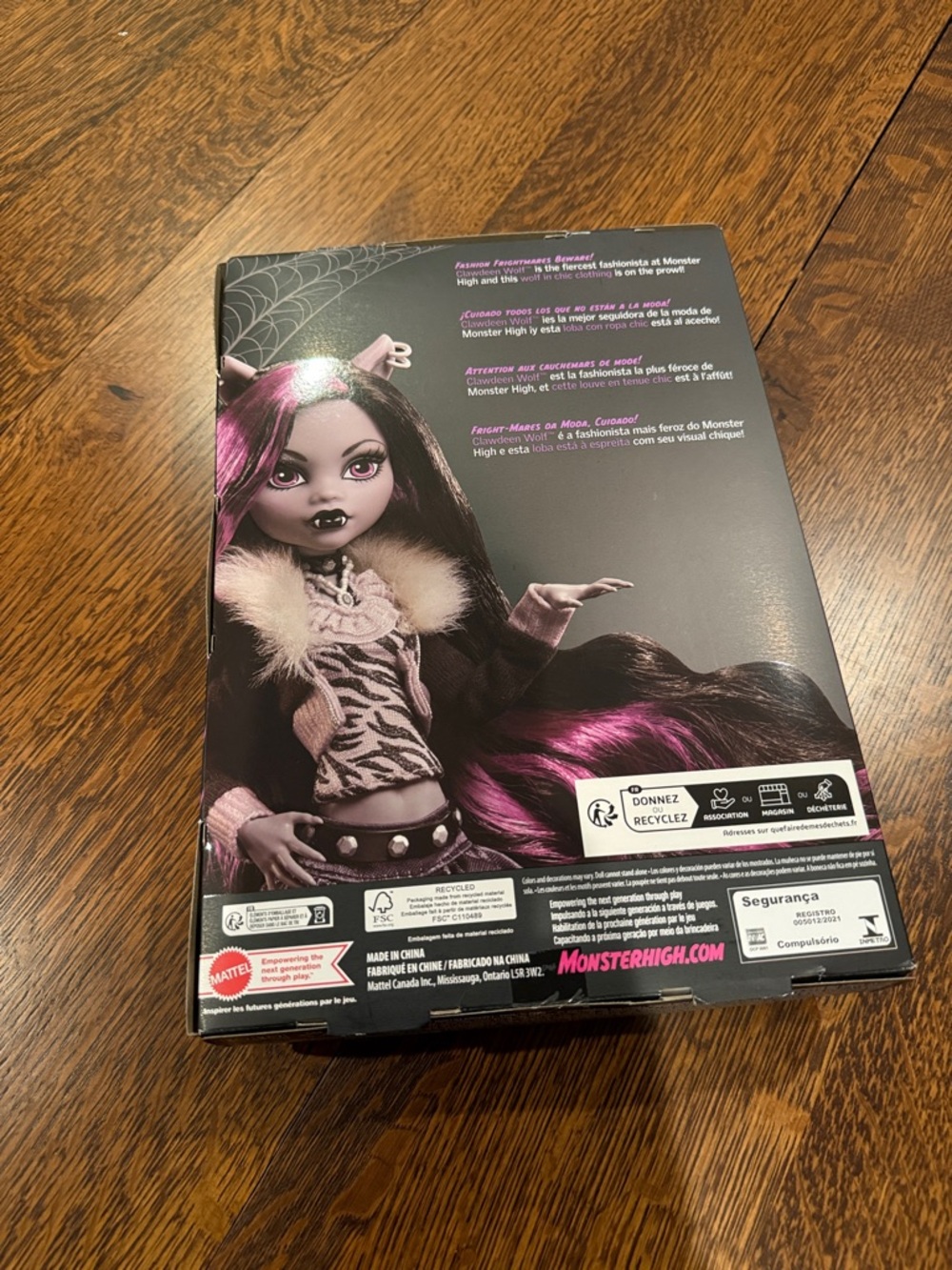 Monster High Reel Clawdeen Wolf Doll — Purple, Black & Silver Ensemble - Picture 3 of 3